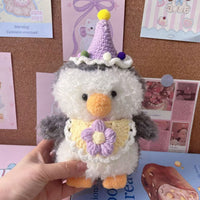 Pet Penguin Cream Hat and Bib Set for Cats and Dogs, Photo Prop Decoration