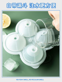 Large Spherical Ice Cube Mold for Whiskey and Cocktails, Reusable Silicone Ice Ball Maker for Home Bar