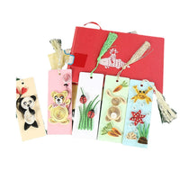 Quilling Paper Bookmark Kit with Tools and Paper Strips, Underwater World Animal and Floral Designs