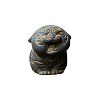Creative Cast Iron Style Mini Tiger Figurine Chinese Zodiac Desktop Ornament