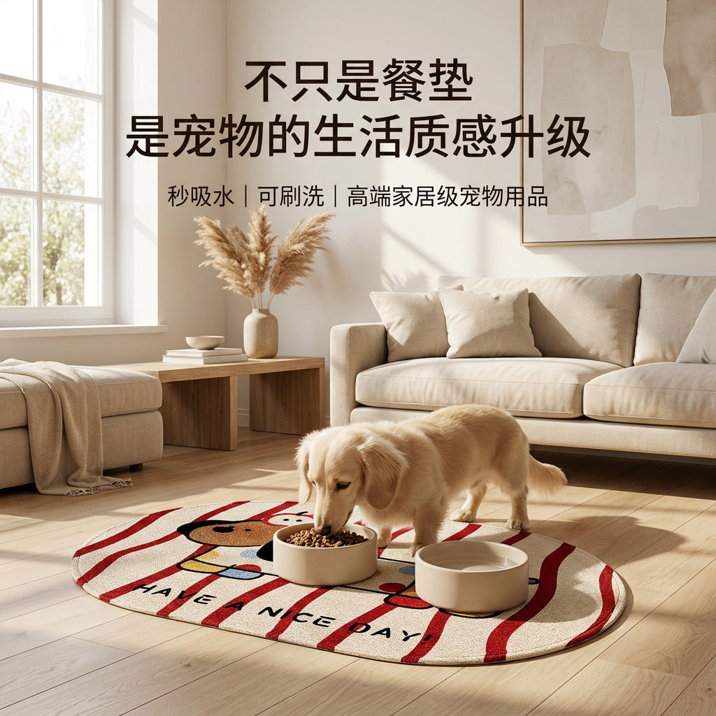 Waterproof Non-Slip Pet Feeding Mat for Cats and Dogs