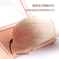 13-Piece Peach Blossom Portable Makeup Brush Set for Eyeshadow, Blush, and Contour