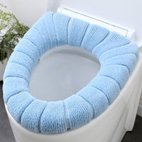 Knitted Toilet Seat Cover Set, 8-Pack, Universal Fit, Thickened Warm Washable Pads for All Seasons