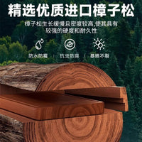 Solid Wood Garden Fence Outdoor Courtyard Barrier Carbonized Pine Anti-Corrosion Divider