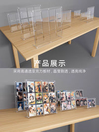 Magnetic Acrylic Photo Frame for Instax Mini Photos and Cards, Double-Sided Display Stand