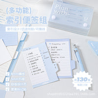 Planwith Index Sticky Notes Set, Repositionable Tabs for Study and Organization
