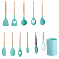 12-Piece Silicone Kitchen Utensil Set for Non-stick Cookware