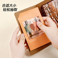 Mini Photo Album Postcard Holder, DIY Foldable Insert Blank Album, Vintage Style