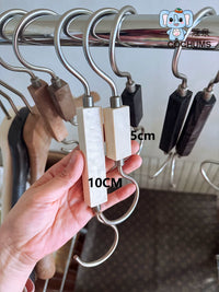 Acrylic S-Hooks for Retail Display, Square Design for Jeans, Scarves, Belts, and Ties