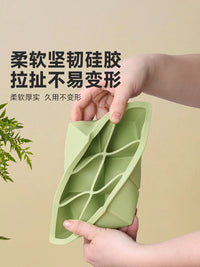 Large Silicone Ice Cube Tray with Lid, Food-Grade Flexible Ice Mold for Whiskey Cocktails