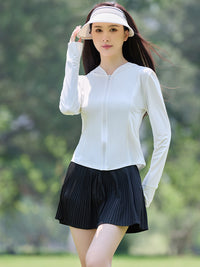 Women's Slim Fit Ice Silk Sun Protection Hoodie UV Jacket for Summer