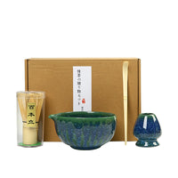 Matcha Bowl and Whisk Set with Stand, Traditional Japanese Tea Ceremony Kit