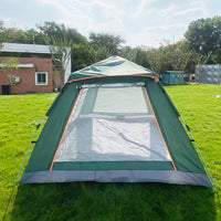 Large Four-Sided Outdoor Camping Tent with Double Doors and Windows, Waterproof and Sunscreen