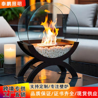 Portable Tabletop Bioethanol Fireplace - Indoor/Outdoor Mini Fire Pit for Ambiance & Warmth