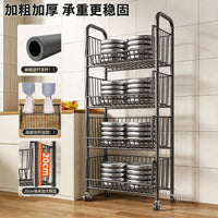 Multi-layer Kitchen Vegetable and Fruit Storage Rack with Wheels
