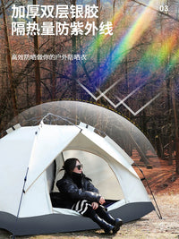 Automatic Pop-Up Camping Tent for 2-4 People, UV Protection, Insect-Proof, Portable Outdoor Shelter