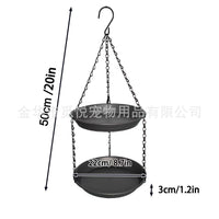 Outdoor Hanging Double-Layer Bird Feeder and Waterer