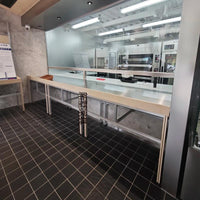 Modern Minimalist Aluminum Display Cabinet with Pegboard for Retail Store