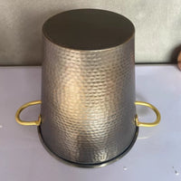 Brass Double-Handle Ice Bucket for Bar, Vintage Thickened Champagne Wine Cooler