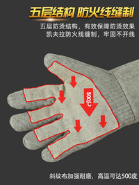 High Temperature Resistant Aramid Industrial Heat Protection Gloves for Baking and Welding