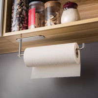 Self-Adhesive Stainless Steel Paper Towel Holder for Kitchen and Bathroom, No-Drill Wall Mount