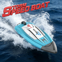 Mini 2.4G Remote Control Boat High-Speed Electric Toy with Dual Propellers for Kids