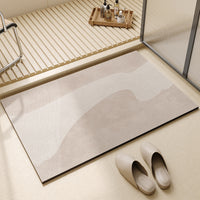 Japanese Wabi-Sabi Style Diatomaceous Earth Bath Mat, Super Absorbent Quick Dry Non-Slip Bathroom Floor Mat