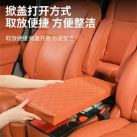 Li Auto L8/L9 Car Seat Gap Organizer, Foldable Leather Storage Box for Rear Seat Aisle