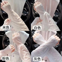 Lace Ice Sleeves for Women, UV Protection Arm Sleeves for Outdoor Cycling and Driving