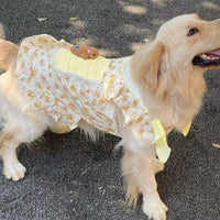 Floral Dog Dress for Medium to Large Breeds - Golden Retriever, Labrador, Samoyed, Border Collie