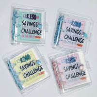 Mini PVC Money Saving Binder with Pockets, Portable Budget Planner Organizer for Cash and Cards