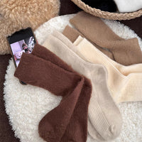 Women's Merino Wool Thermal Socks - Mid-Calf, Thickened, Plush Lined for Winter Warmth