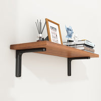 Wall Mounted Solid Wood Floating Shelf for Storage and Display