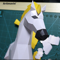 3D Paper Art DIY Horse Model Kit for Home Decor and Creative Gifting