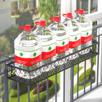 Balcony Railing Hanging Planter Rack - Double-Layer Iron Art Shelf for Indoor Plants & Succulents