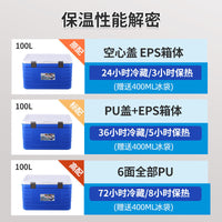 Commercial Insulated Cooler Box for Food Delivery, Camping, Fishing, and Outdoor Activities