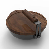 Muyouwu Nitrided Iron Camping Pot with Detachable Handle