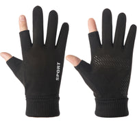 Men's Suede Winter Cycling Gloves with Touchscreen and Windproof Features