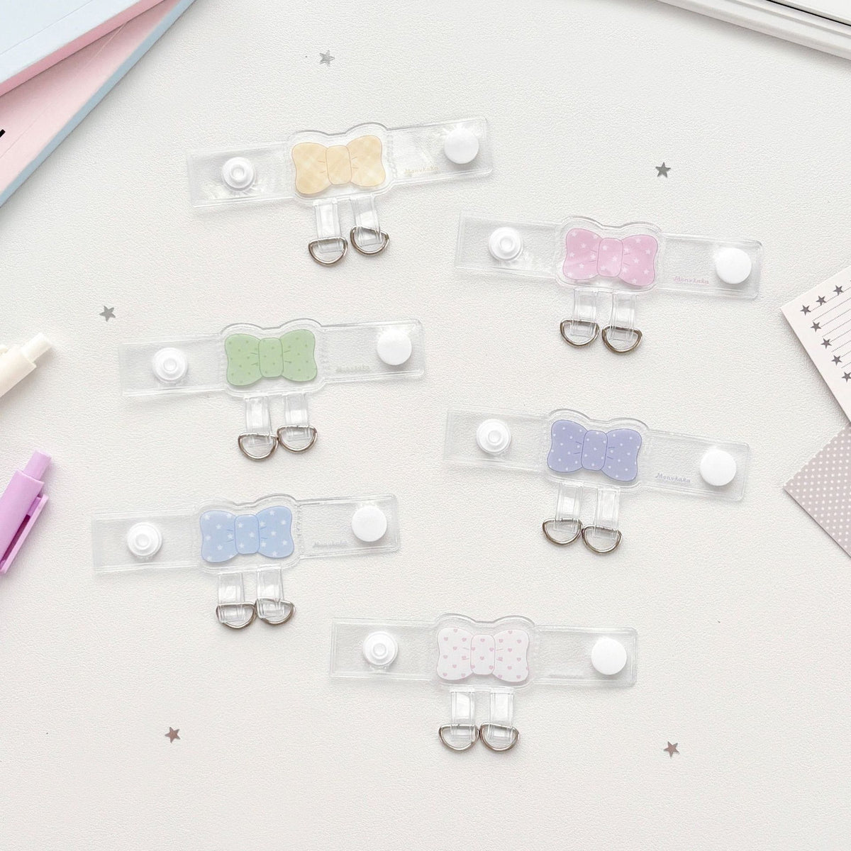 Bowknot Element Bag Extension Buckle Keychain Transparent Display Hook for Ita Bags