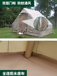 Inflatable Outdoor Camping Tent with Skylight & Chimney Port, Waterproof Family Cabin for 3-8 People