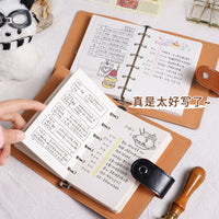 A7 Vintage Soft Leather Loose-Leaf Notebook with Refillable Pages for Students and Professionals
