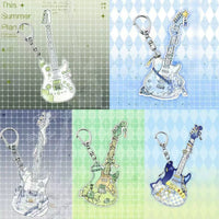 Acrylic Lucky Guitar Keychain Backpack Charm Gift