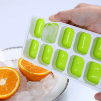 Silicone Ice Cube Tray with Lid for Homemade Ice Cubes, Creative Quick-Freeze Large Ice Box