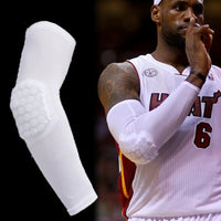 Basketball Arm Sleeve with Honeycomb Padding - Breathable Compression Arm Protector for Sports Training