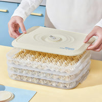 Dumpling Storage Container with Lid, Freezer-Safe Food Organizer for Kitchen Refrigerator