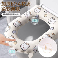 Cartoon Toilet Seat Cover, All-Season Waterproof EVA, Stain-Resistant, Wipe-Clean, Adhesive Toilet Seat Cushion