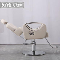 Reclining Hydraulic Barber Chair for Salon, Swivel Styling Chair with Footrest