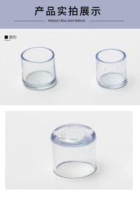Clear Round Furniture Leg Caps for Chairs and Tables - Anti-Slip, Thickened, Wear-Resistant Floor Protectors