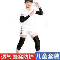 Kids' Honeycomb Padded Elbow/Knee Sleeve for Cycling & Basketball