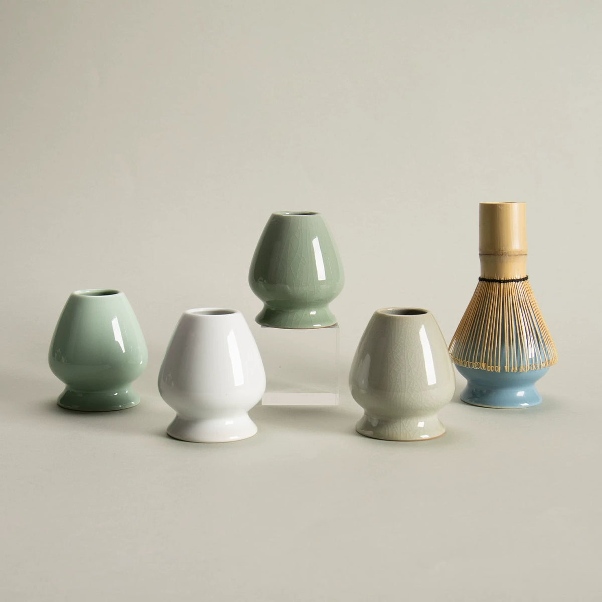 Ceramic Matcha Whisk Holder and Bowl Set